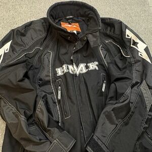 HMK Outlaw Motorcycle Jacket Men's XL Snowmobile Black Waterproof No Hood